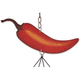 Sunset Vista Designs Southwest Collection - Large Rustic Metal Wind Chime, Chile Pepper
