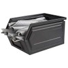 APS Industrial Snack Box Black Metal Box with Labelling Compartment,