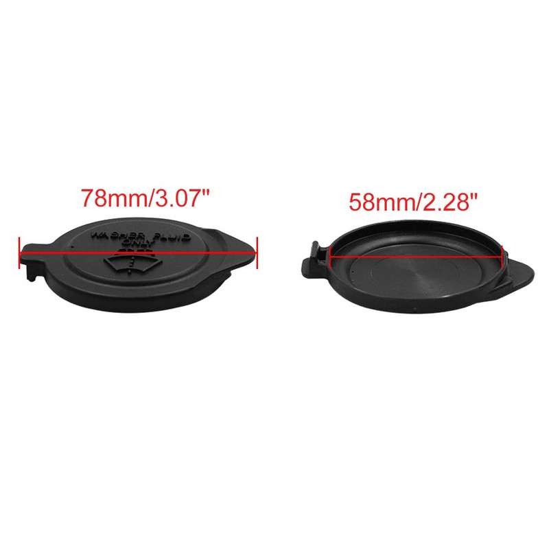 X AUTOHAUX 2pcs Black Plastic Auto Windshield Wiper Washer Bottle