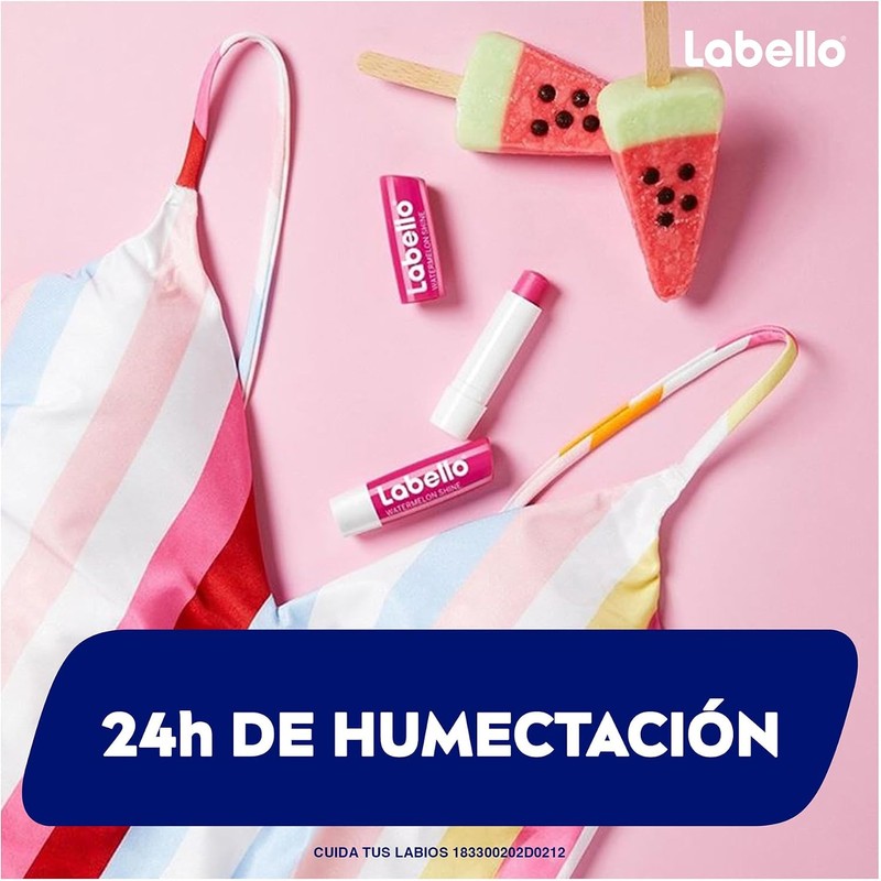 LABELLO Bálsamo labial con color Sandía (4.8g) protector labial con