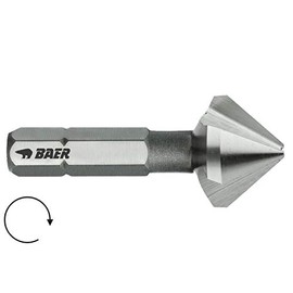BAER HSSG 90° Bit Countersink 20.5 mm (for M 10) - for Cordless Screwdrivers, Countersink Drill - Deburring - Countersink - Countersink