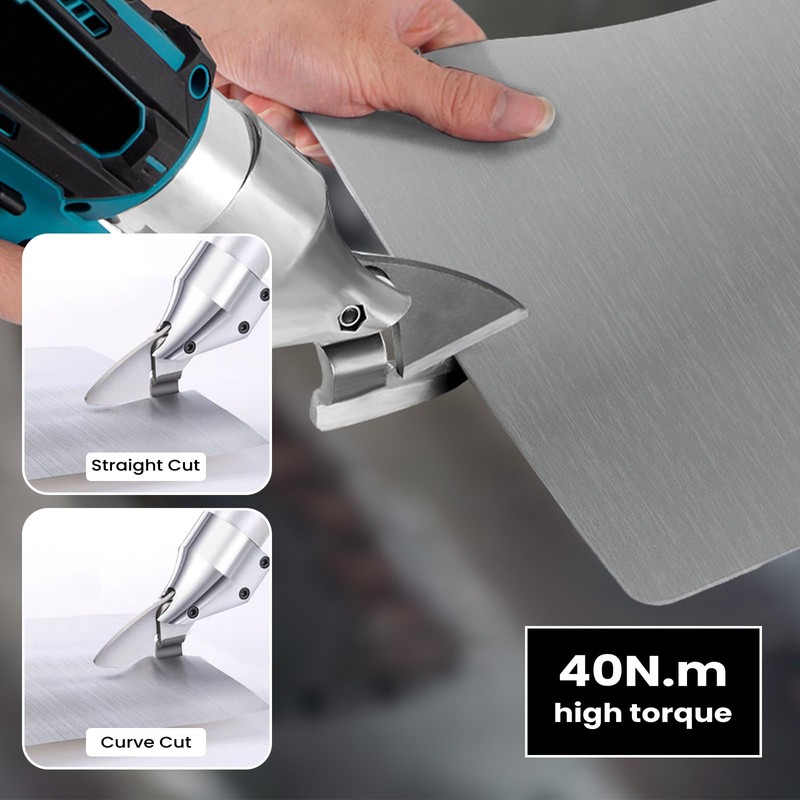 Cordless Metal Shear, Heavy Duty Electric Scissors for Cutting Metal,