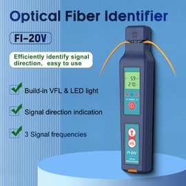 Optical Fiber Traffic Identifier OFI FI-20V All-in-one Chuck Live with VFL LED Light 800nm-1700nm Detector Traffic Identifier Suitable for 0.25/0.9/2.0/3.0mm Small and Practical