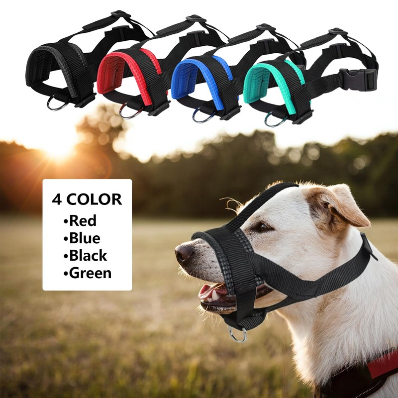 Head Strap Dog Muzzle Prevent from Taking Off by Paws