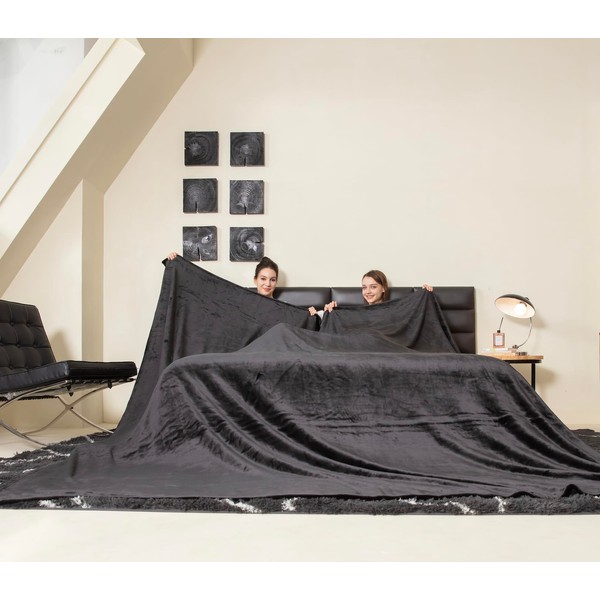 COOVA Big Soft Fleece Blanket 300GSM Larger King Size 120x120