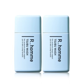 R_homme Men's Enzyme Face Wash Tsubu Wash, 1.6 oz (45 g) (60 Doses) Set of 2 (Enzyme Facial Washing Powder/Pore Cleansing)