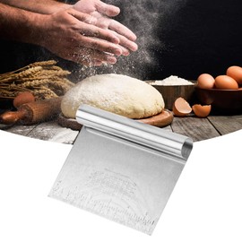2Pcs Dough Scraper Stainless Steel Scale Pastry Cutter Dough Scraper Bake Tool for Household Kitchen