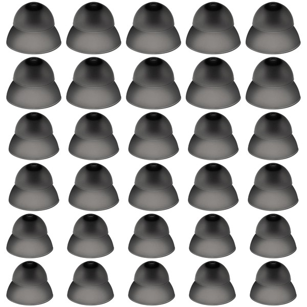 30 Packs Dome Hearing Aid Silicone Hearing Aid Domes Hearing Aid Power Domes Medium Power Domes Small Close Domes Ear Tips Hearing Direct Domes Large Power Dome for Hearing Resound Accessories (Black)