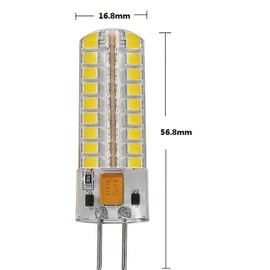 BesYouSel G4 LED Light Bulbs 5W(Equivalent to 50W Halogen Replacement) Bi-pin Base T3 JC Type 12VAC/DC 3000K Warm White LED Corn Light for Home Living Room Bedroom Chandelier, Pack of 4