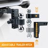 Adjustable Trailer Hitch Ball Mount Hitch, for 2"/2.5" Receiver, 6"