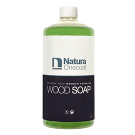 Natura Onecoat Concentrated Wood Cleaner for Hardwood Surfaces, Furniture and Floor - Natural Wood Soap with Refreshing Lime Scent – Easy and Efficient Application - 1 L (33.8 fl oz)