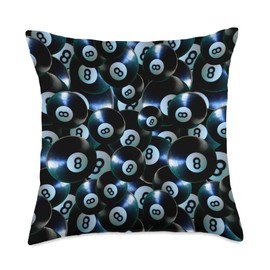 Sabrelia Co. 8 Ball Billiards Pool Magic Patterned Throw Pillow, 18x18, Multicolor