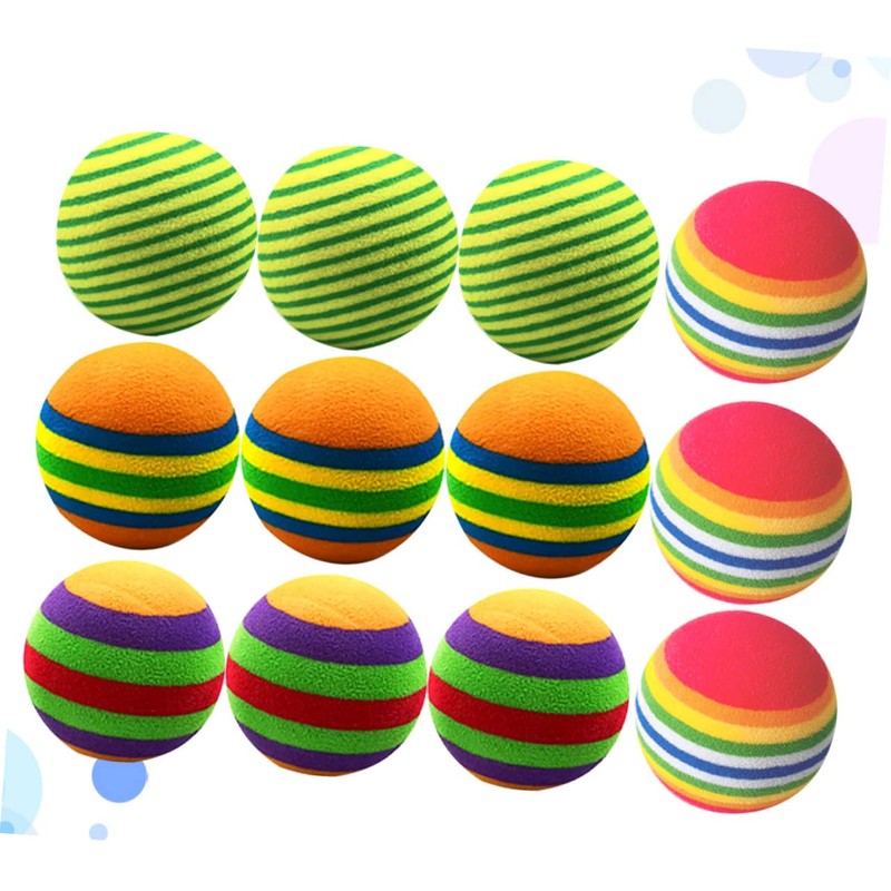 BIUDECO 12pcs Colorful Balls Cat Toy Balls Planet Design Light