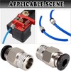 Dilightnews Pc4-M10, Pc4-M10 Pneumatic Connector, Ptfe Tube Quick Push Fitting,