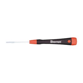 Starrett 551D Precision Chromium Vanadium Steel Slotted Screwdriver, .120" Head, 2" Blade Length