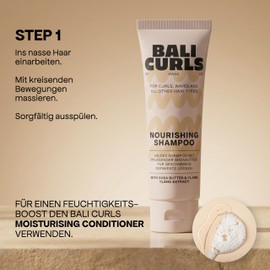 Bali Curls Curl Travel Kit Set of 4 - Travel Sizes for Defined, Healthy Curls - Shampoo, Conditioner, Curl Cream & Defining Gel - Compact Care Set for Travel, Gym & On the Go
