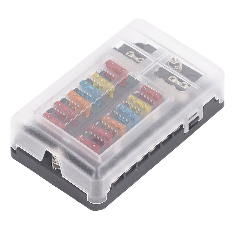 12 Way Fuse Box with LED Indicator DC12‑32V Waterproof Circuit