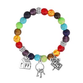 WSNANG Realtor Gift Real Estate Agents Bracelet Realtor Prayer Jewelry Thank You Gift Salesman Gift Graduation Gifts (Real Estate Agents C-Beads, Alloy)