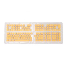 PBT Pudding Keycaps 129 Keys Translucent OEM Height Doubleshot Injection DIY Keycaps For Mechanical Keyboards Yellow
