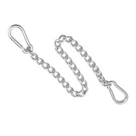 HAFRILY Hanging Chair Chain with 2 Carabiners 66cm/26in Heavy Duty Chain Max Load 230 kg (500 lb) for Hanging Chair Hammock Chair Swings Sandbag Stainless Steel Chain Indoor Outdoor Hanging Kits