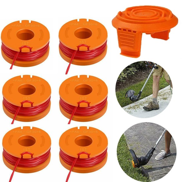 AMSAMOTION WA0004 WA0010 Strimmer Spool Compatible with Worx Grass Trimmers