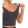 Oalka Sports Bra Womens Longline Padded Crop Tank Yoga Bras