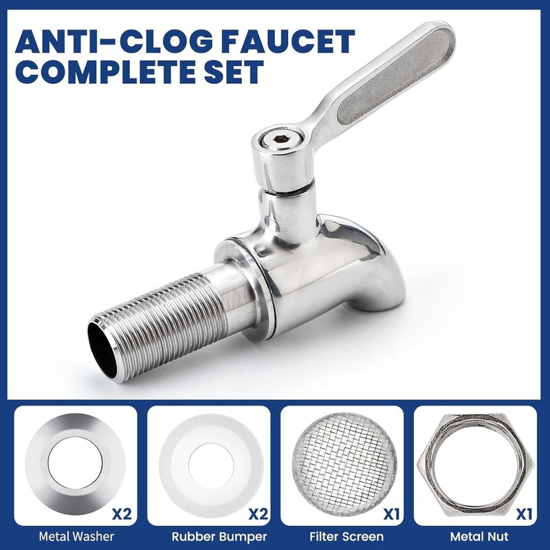 Stainless Steel Spigot for Beverage Dispenser Outdoor Water Faucet Dispenser