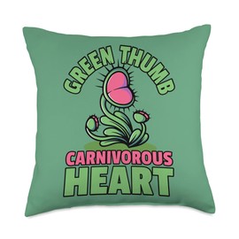 Carnivorous Plant - Funny Venus Fly Trap Throw Pillow