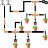 iMopo 12 Pack Drip Irrigation Fittings Cross Connectors, 1/2 Inch