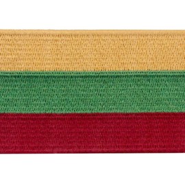 EmbTao Lithuania Flag Patch Embroidered National Morale Applique Iron On Sew On Lithuanian Emblem