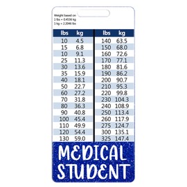 Plifal Medical Student Badge Buddy Card Holder Nursing Accessories Blue Vertical ID Name Identification Tags Nurse Work Items W Height & Weight Conversion Charts