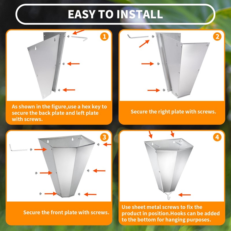 COZOFU Stainless Steel Poultry Processing Cone - Medium Chicken Holder