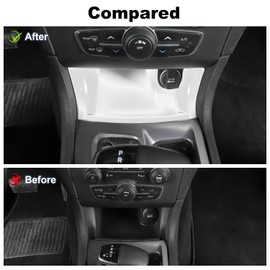 Voodonala for Charger Center Consoles Gear Shift Shifter Storage Compartment Bin Trim Panel Garnish for 2011-2025+ Dodge Charger Interior Accessories, ABS White 4pcs