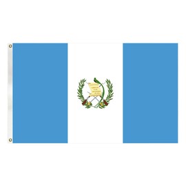 GSYLPFT Guatemala Flags for Outside 3x5 Guatemalan Flag Outdoor Vivid Color Fade Resistant Double Stitched Guatemala flag with Brass Grommets