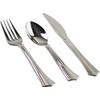 144 Heavy Duty Silver Plastic Cutlery Set - 48 of
