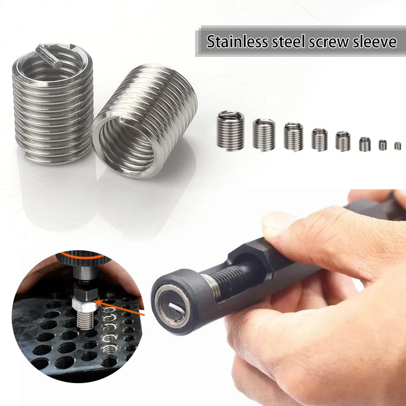 Pack of 130 Self-Tapping Thread Inserts Thread Repair Set, Insert