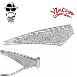 ORIGINAL LOWRIDER 20" TANK FRAME TOP/BOTTOM SQUARE TWISTED INSERTS. - Chrome Top Insert