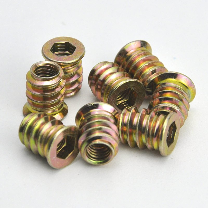 AcbbMNS 20Pcs M10 x 20mm Threaded Inserts Nuts Furniture Screw