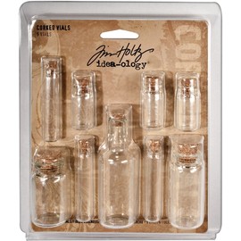 Tim Holtz TH92899 idea-ology Corked Vials Embellishments, Pack of 9