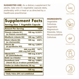 Solgar B-complex 100 Cápsulas Vegetales 50