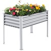 Land Guard Galvanized Raised Garden Bed with Legs, 48×24×32in Large