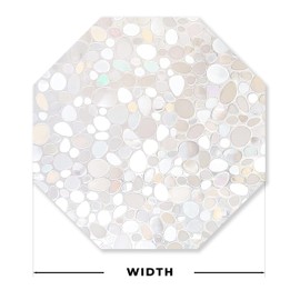 Autotech Park Precut Pebble Octagon Window Film Shade, Self Adhesive Static Cling, 18 inches Diameter
