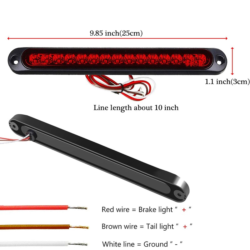 PerfecTech 15 LED Trailer Brake Tail Light, LED Bar Stop