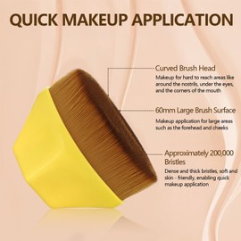 Makeup Sponge, Blender 4 Pack Latex Free Beauty Makeup Powder Puff Blending Blender Foundation Concealer for Liquid, Powders, Creams, Make-up Sets for Women, with Brush, Yellow