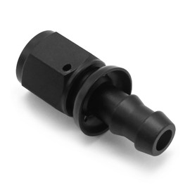 DUZFOREI 6AN Straight Push Lock Hose End Fitting, Straight Push Lock Hose Fitting End for Push Lock Rubber Hose, Aluminum, Black