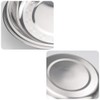Callyne Set of 4 Stainless Steel Round Dinner Plate, Metal