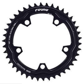110mm BCD Narrow Wide Chainring for Road Bike Bicycle 38T 40T 42T 44T 46T 48T 50T 52T 54T 56T 58T CNC Machined Alloy Fits 8 to 12 Speed Chains (Black, 42T)