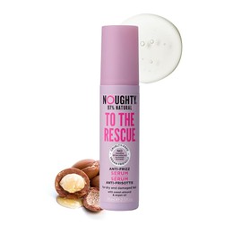 Noughty 97% Natural To The Rescue Anti-Frizz Serum, Smoothing Hydrating Formula with Heat Protection for Dry and Damaged Hair, with Sweet Almond and Argan Oil, Sulphate Free Vegan Haircare 75ml