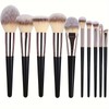 Professional Makeup Brush Set with Soft Fluffy Bristles for Foundation,