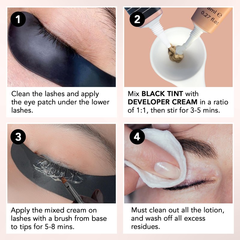 Lomansa Eyelash Tint, Lash Tint Kit, 2 in 1 Eyebrow